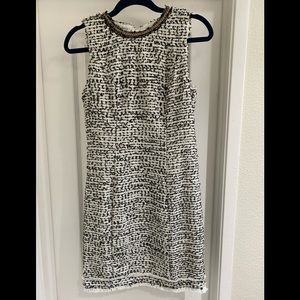 Black & White Vici Tweed Sheath Dress  (Small)